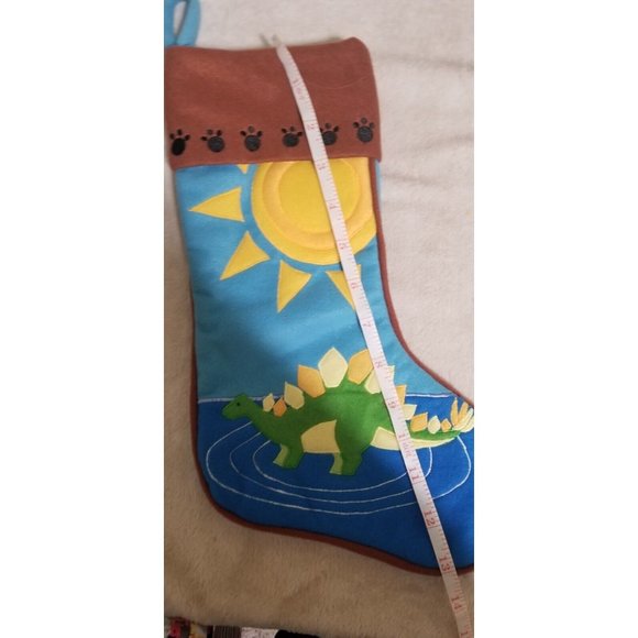 Dinosaur Christmas Boy Girl Kids Felt Stocking - Picture 8 of 8